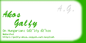 akos galfy business card